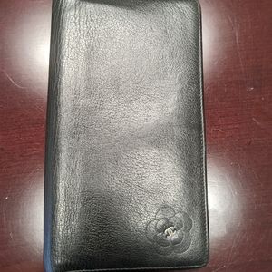 2009-2010 Camellia CC Leather Wallet Bifold Wallet